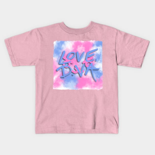 Love, D.Va Bunny Splatter Kids T-Shirt by PandaCandyBiz